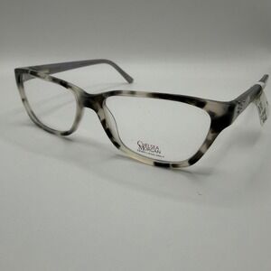 Chelsea Morgan CM 5013 BK/TO Women's Eyeglasses Frames Tortoise Blue Accent